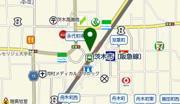 若菜そば 茨木店の地図画像