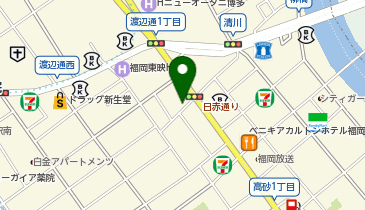 ウエスト 渡辺通り店の地図画像