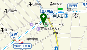 天ぷらうどんの地図画像