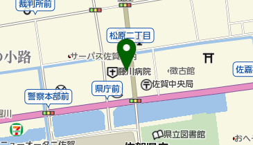 松原うどんの地図画像