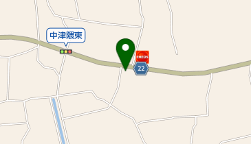 中津隈うどんの地図画像