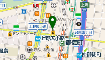 英鮨御徒町店の地図画像