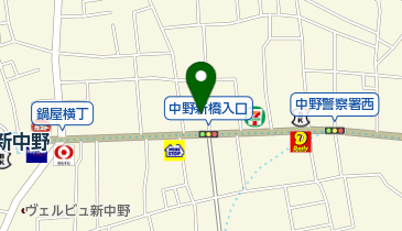 新中野まとい寿司の地図画像