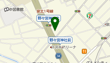 細うちうどんそば処 かんさい 深井店の地図画像