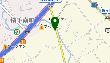 やきとり大自然の地図画像