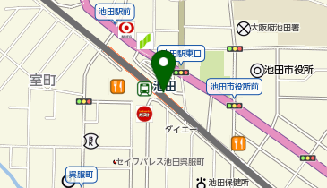 若菜そば 池田店の地図画像