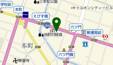 百人一酒 六ツ門店の地図画像