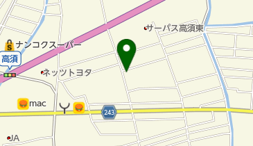 あげた炭火焼きの地図画像