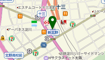 大阪 十三 本格ジンギスカン専門店 焼きジンギ つる居の地図画像