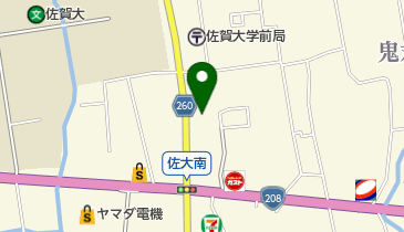 釜揚人力うどん 佐大南店の地図画像