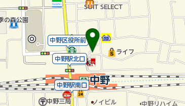 喫茶室ルノアール 中野北口店の地図画像