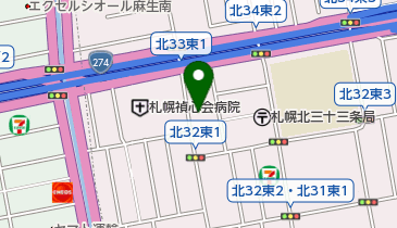 Asian Bar RAMAI 札幌北33条店の地図画像