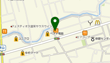 洋麺屋ピエトロ 久留米上津店の地図画像