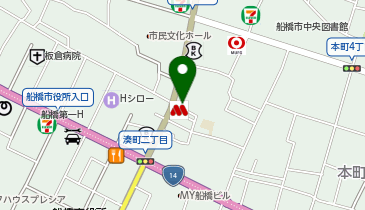 カフェ ベローチェ 船橋本町三丁目店の地図画像