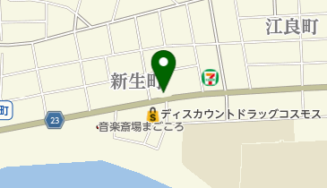 天領うどん 新生町店の地図画像
