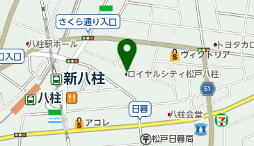 大衆割烹 大黒 八柱店の地図画像