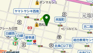 アジアンダイニング 金魚蘭の地図画像