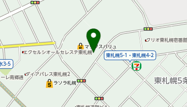 北海道純雪うどんの地図画像