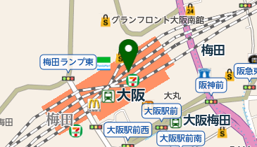 本さち福や 大丸梅田店の地図画像