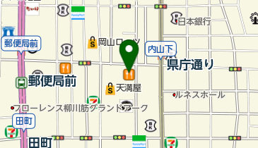 うどん およべ 表町本店の地図画像