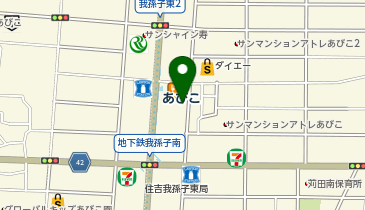 Asian Bar RAMAI 大阪あびこ店の地図画像