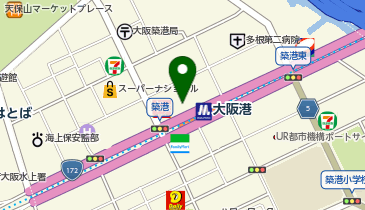 料理 夜明の地図画像