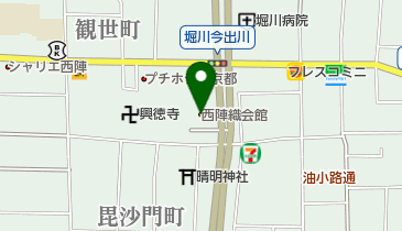 西陣 おのみやすの地図画像