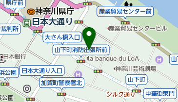 味奈登庵 山下町店の地図画像