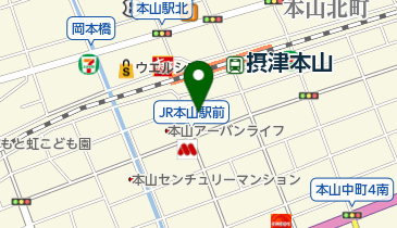 お好み焼ながはまの地図画像
