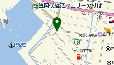 かさおか食堂の地図画像