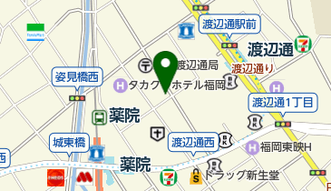肉肉うどん 薬院店の地図画像