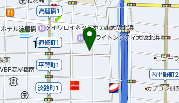 笑味亭 北浜店の地図画像