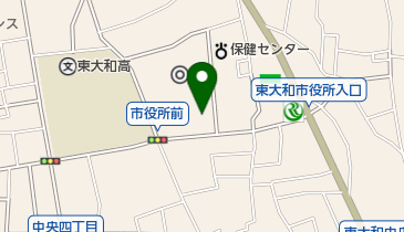 東大和市役所食堂の地図画像