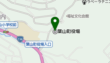 葉山町役場内食堂の地図画像