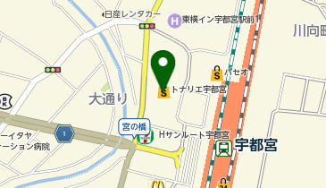 焼肉グレート 宇都宮駅前店の地図画像