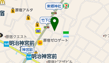 ふくや 原宿の地図画像