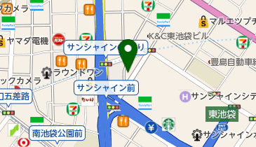 アニメイトカフェ池袋の地図画像