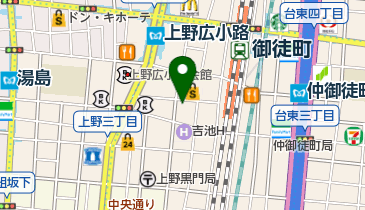 カフェドクリエ 御徒町駅南口店の地図画像