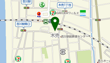 備長炭火ホルモン焼 しちりん 吉川南口駅前店の地図画像