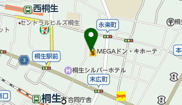 キーコーヒー メガドンキ桐生店の地図画像