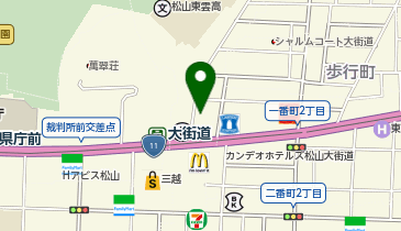 うなぎ小椋 大街道店の地図画像