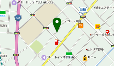 葉隠うどんの地図画像