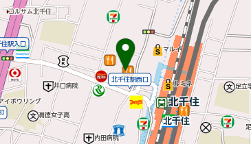 焼肉トラジ 北千住店の地図画像