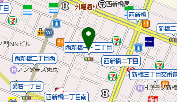 朝挽もつ焼き 芝浦本家 西新橋の地図画像