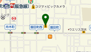 ホリーズカフェ イオン新茨木店の地図画像