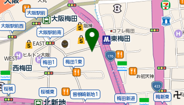 煮干しらーめん 玉五郎 (大阪駅前第四ビル店)の地図画像