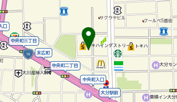 快活CLUB 大分中央町店の地図画像