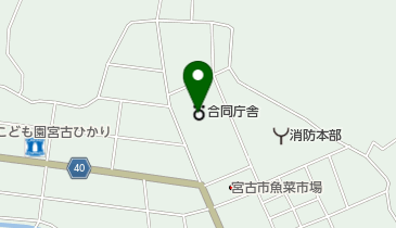宮古地区合同庁舎内食堂の地図画像