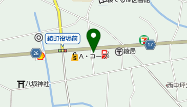 綾町 おの屋の地図画像