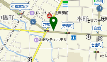 串揚げ いやさか 金沢六枚店の地図画像